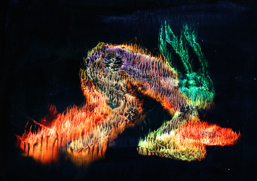 Digitally altered monotype.