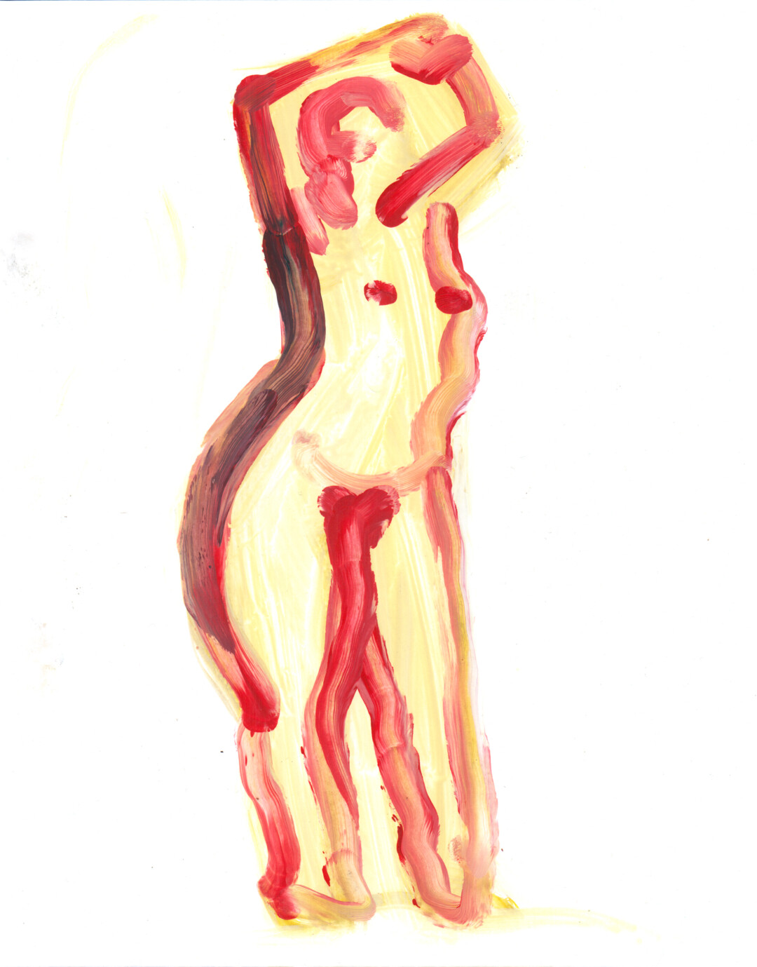 Acrylic on foam core.<br>
7.75 x 10 in.<br><br>
<a href="https://portfolio.christianfrederiksen.com/product/fingerpainted-figure-2020/">Buy Original</a><br><br>