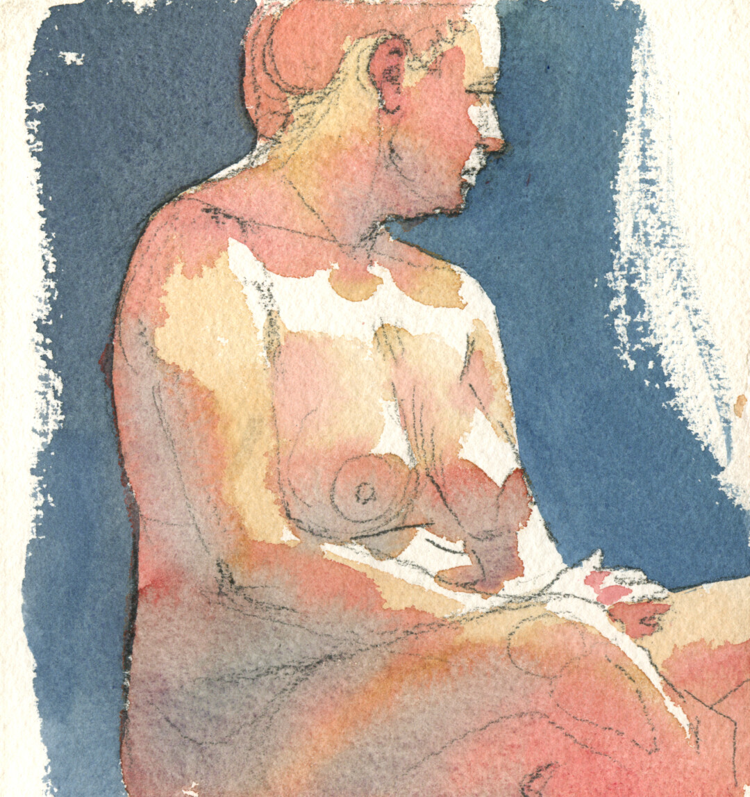 Watercolour on paper.<br>
6.5 x 7 in.<br><br>
<a href="https://portfolio.christianfrederiksen.com/product/figure-in-watercolour-2015/">Buy Original</a><br><br>