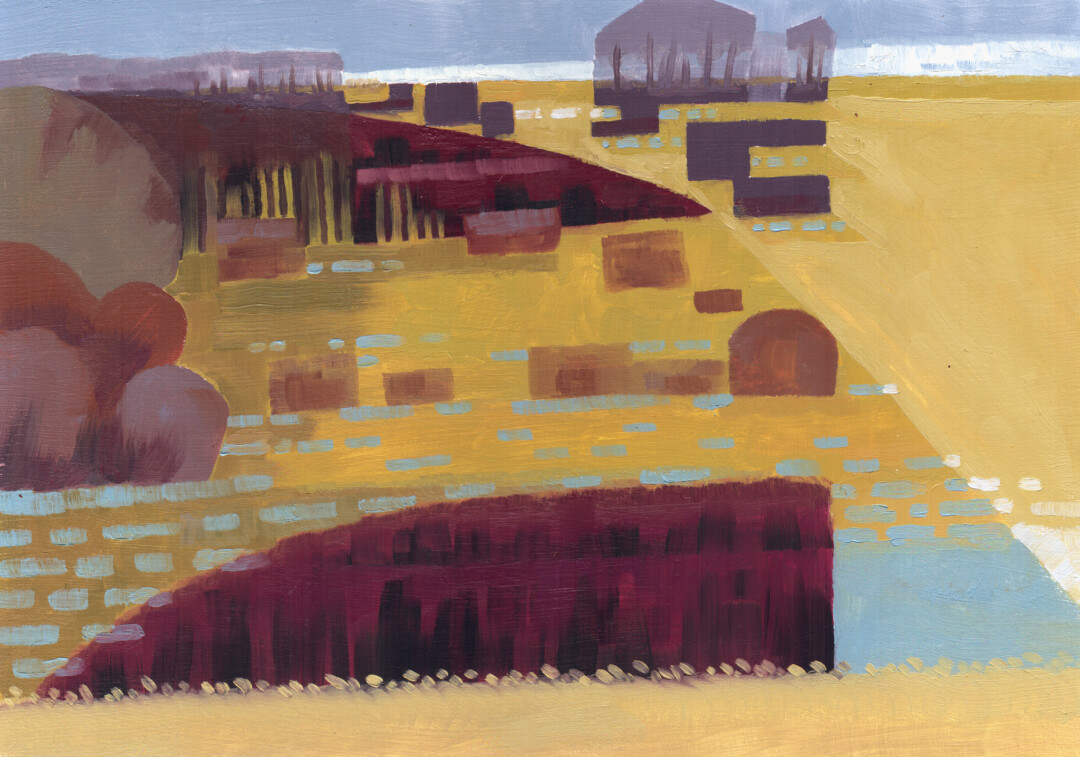 Oil on hardboard.<br>
12 x 8.3 in.<br><br>
<a href="https://www.1stdibs.com/art/paintings/landscape-paintings/christian-frederiksen-canadian-contemporary-art-christian-frederiksen-winter-flatness/id-a_11620562/" target="_blank" rel="noopener">Buy Original</a><br><br>
Painted on location at Nose Hill.