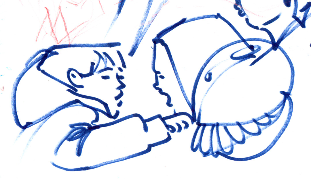 Marker on paper.<br>
8 x 4.5 in.<br><br>
<a href="https://portfolio.christianfrederiksen.com/product/brother-and-sister-2018/">Buy Original</a><br><br>