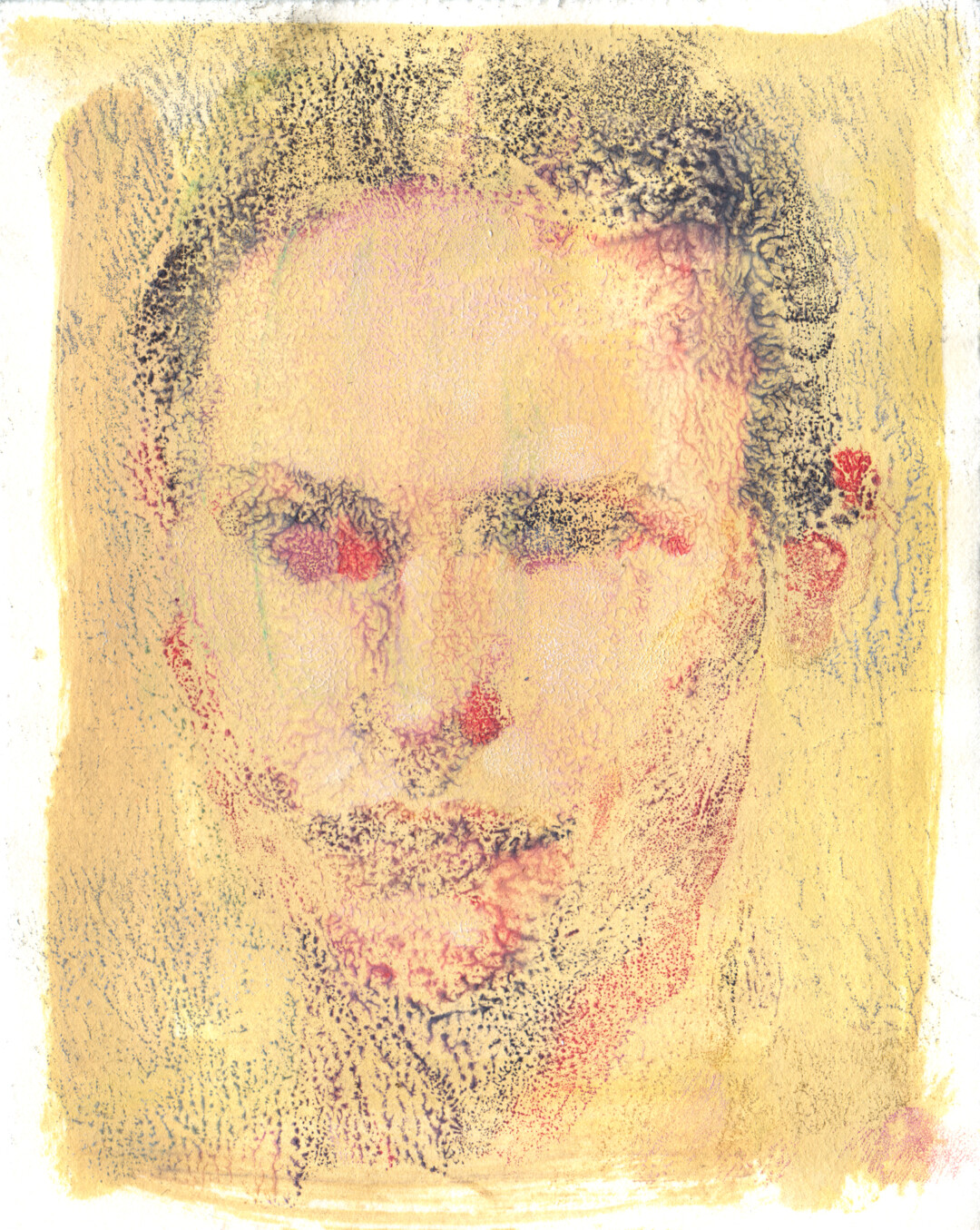 Oil monotype on paper.<br>
4 x 5 in.<br><br>
<a href="https://portfolio.christianfrederiksen.com/product/monotype-portrait-2020/">Buy Original</a><br><br>