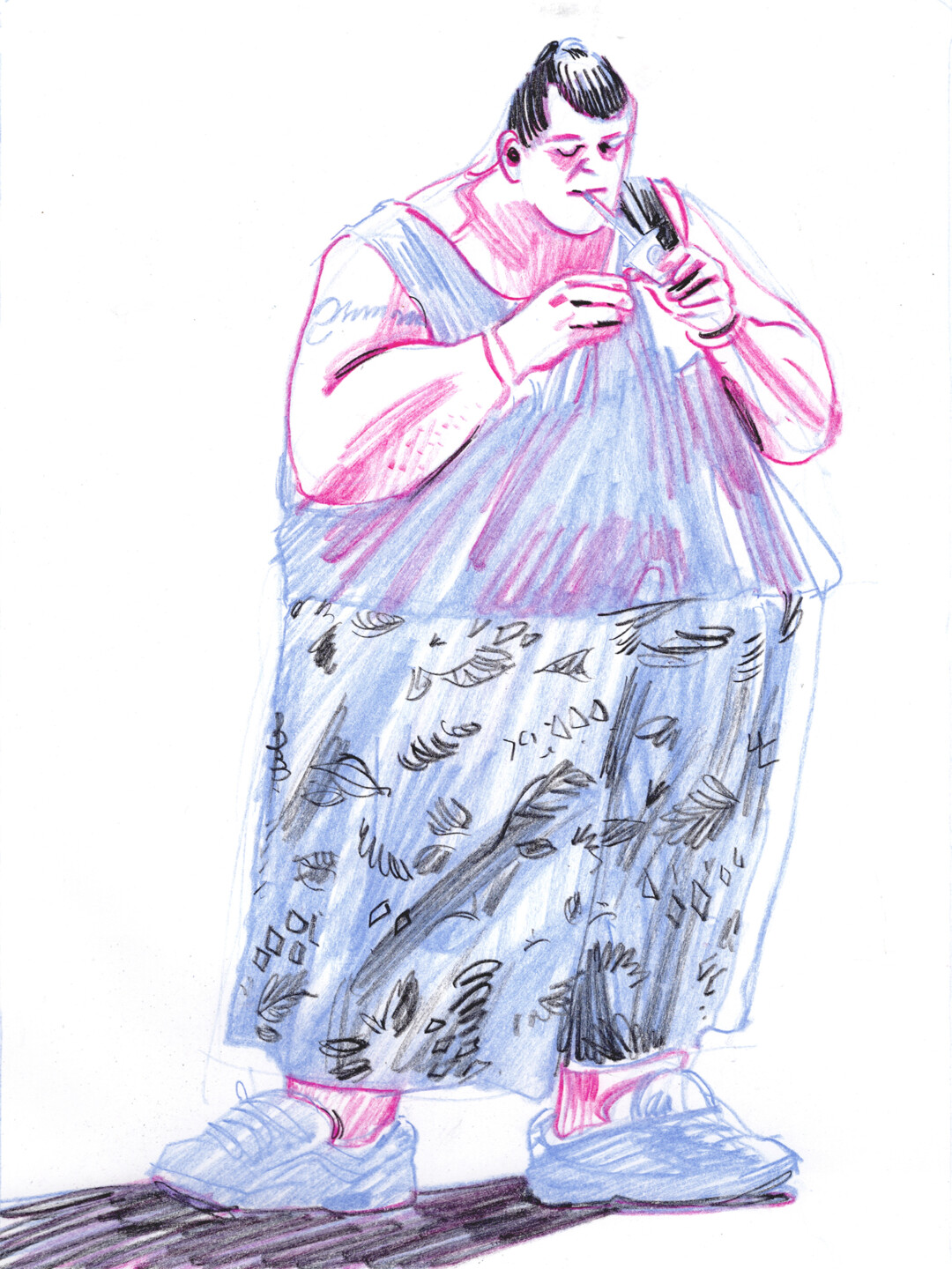 Chalk pastel on paper.<br>
12 x 9 in.<br><br>
<a href="https://portfolio.christianfrederiksen.com/product/sip-2023/">Buy Original</a><br><br>