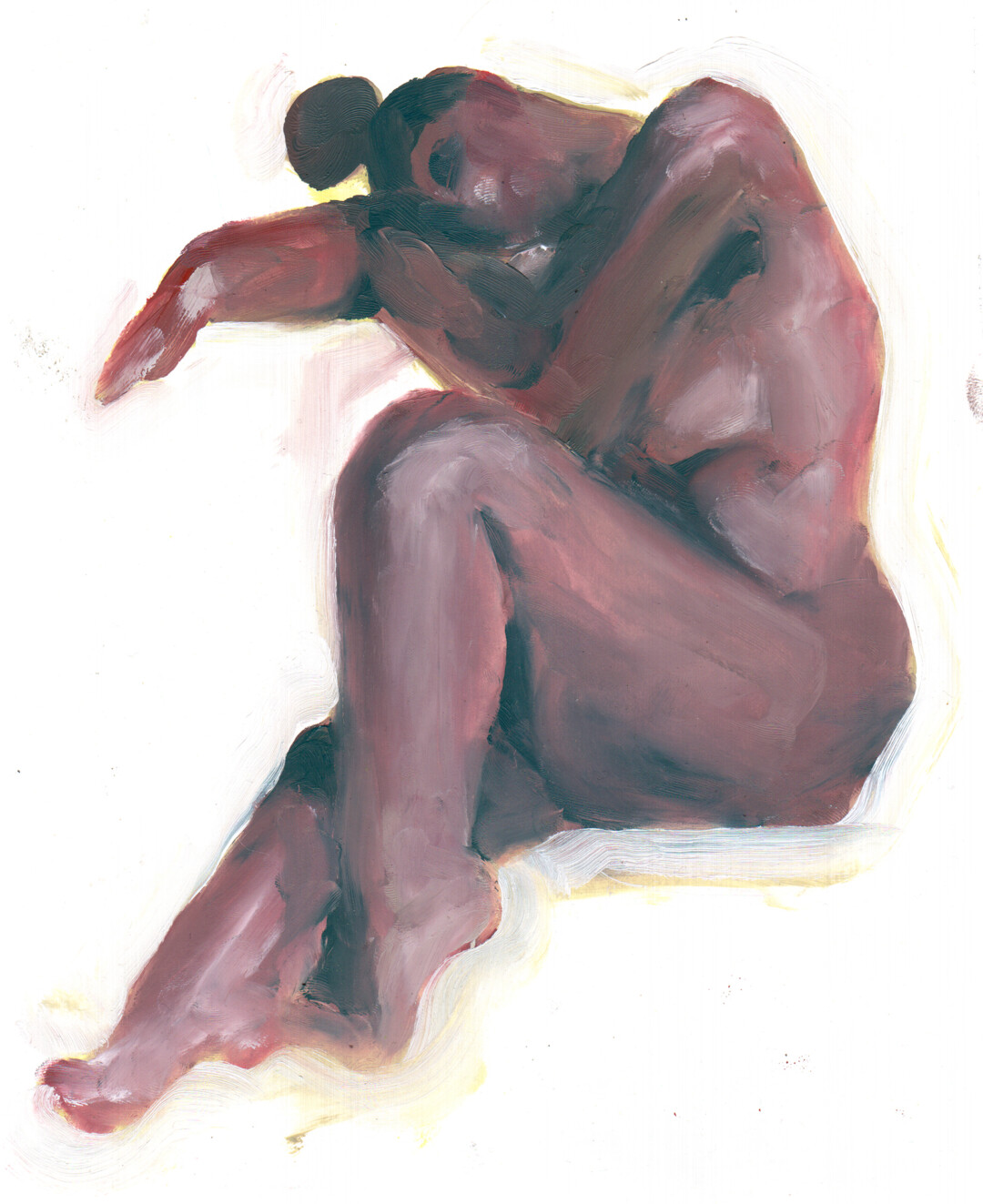 Oil on paper.<br>
9.5 x 7.5 in.<br><br>
<a href="https://portfolio.christianfrederiksen.com/product/finger-painted-figure-purple-2020/">Buy Original</a><br><br>