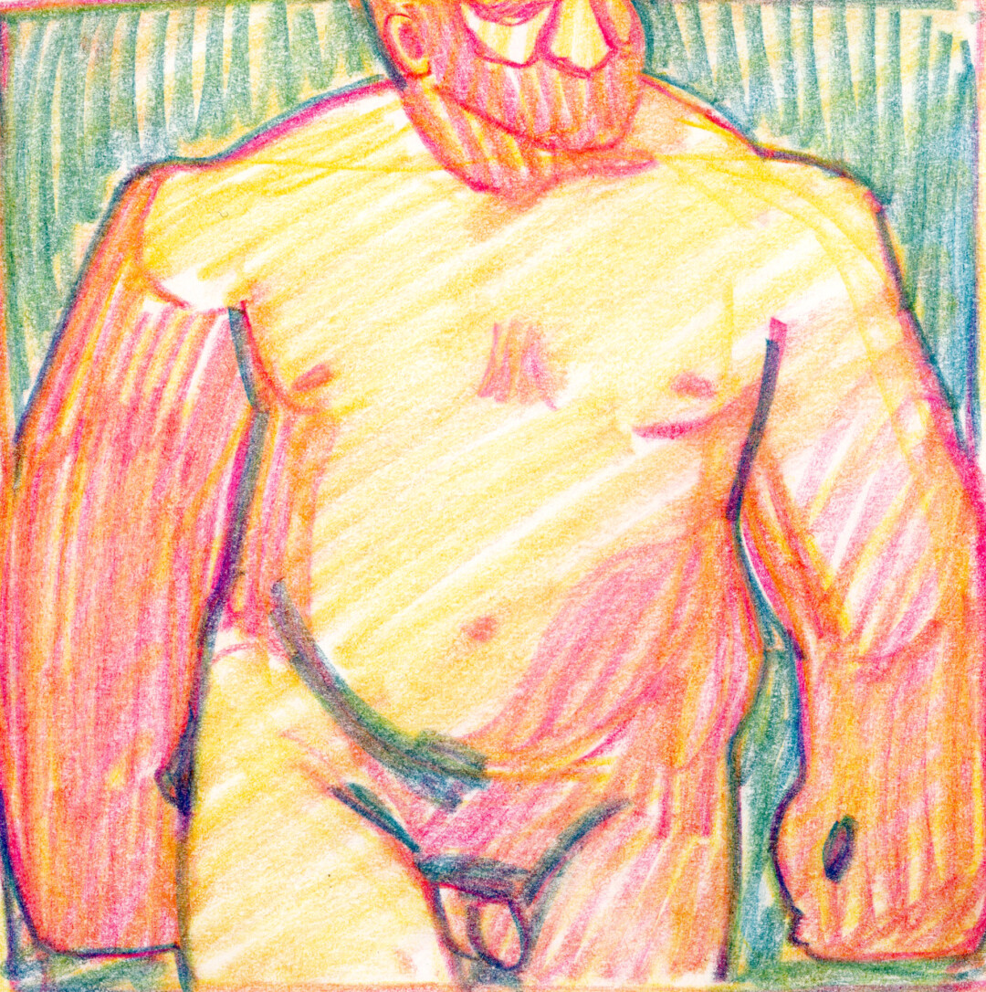 Chalk pastel on paper.<br>
6.4 x 6.4 in.<br><br>
<a href="https://portfolio.christianfrederiksen.com/product/glory-sketch-2023/">Buy Original</a><br><br>