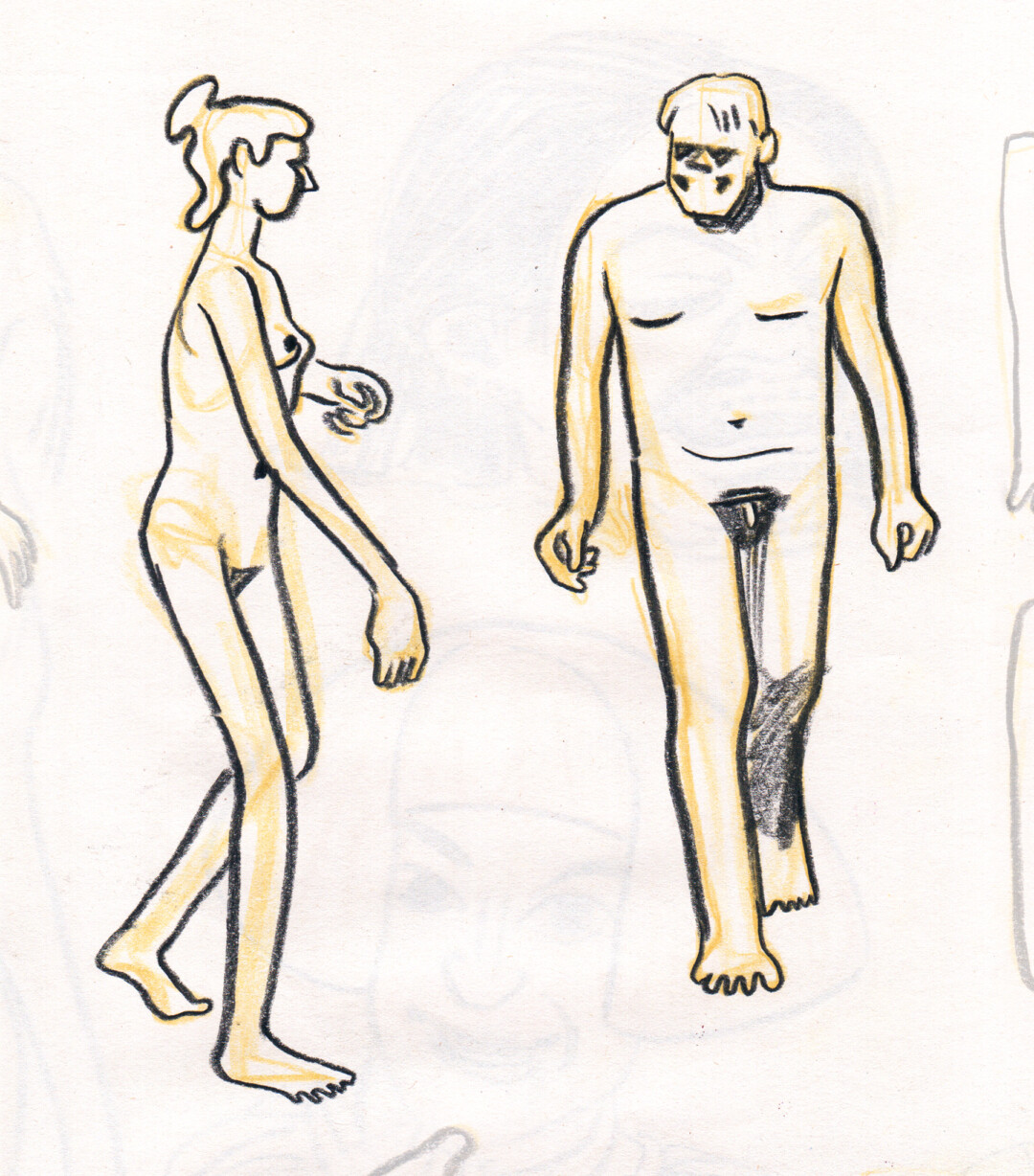 Chalk pastel and charcoal on paper.
8.4 x 7.4 in.<br><br>
<a href="https://portfolio.christianfrederiksen.com/product/noodists-2021/">Buy Original</a><br><br>