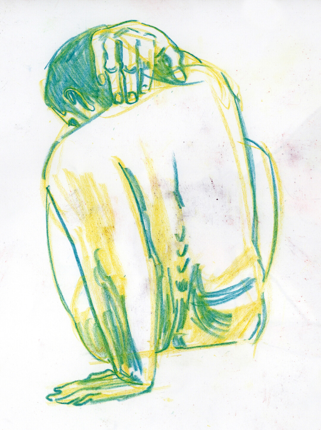 Chalk pastel on paper.<br>
8.1 x 6.1 in.<br><br>
<a href="https://portfolio.christianfrederiksen.com/product/figure-study-2022001-2022/">Buy Original</a><br><br>