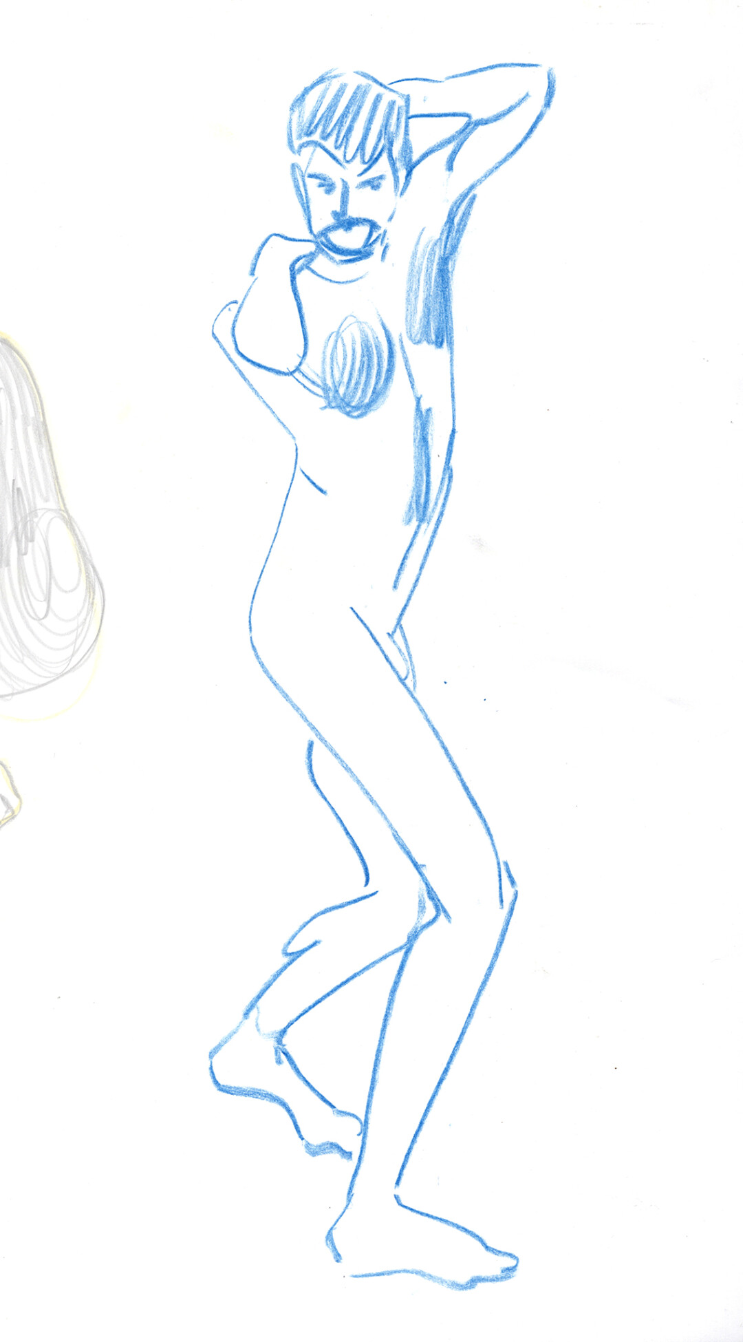 Chalk pastel on paper.<br>
13.2 x 7.1 in<br><br>
<a href="https://portfolio.christianfrederiksen.com/product/nude-sketch-2023009-2023/">Buy Original</a><br><br>