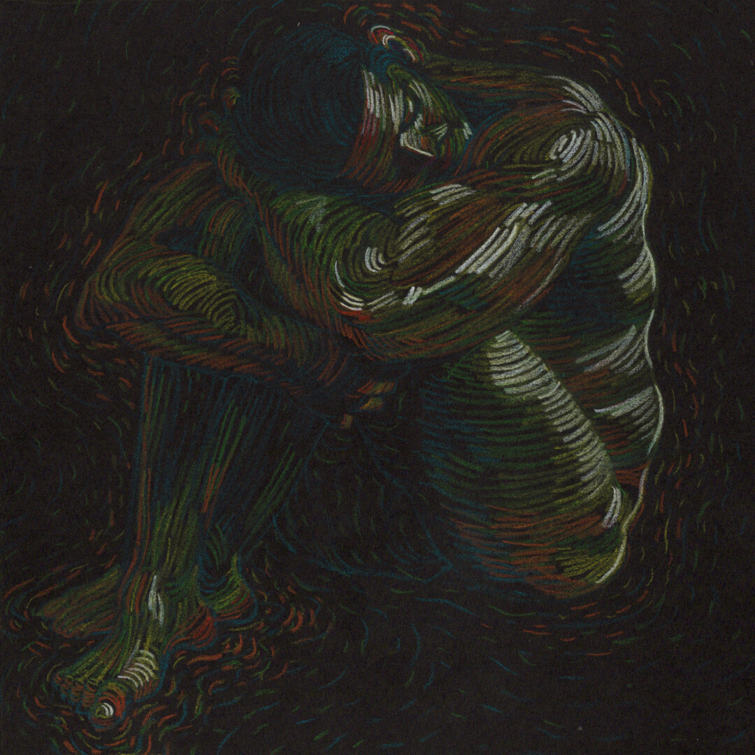 Chalk pastel on paper<br>
9 x 9 in.