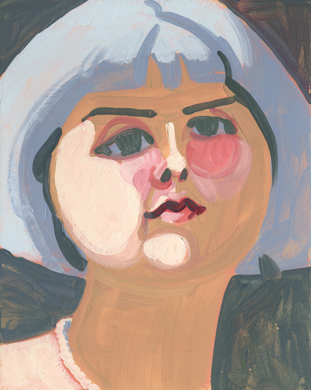 Acrylic on illustration board.<br>
10 x 8 in.<br><br>
<a href="https://portfolio.christianfrederiksen.com/product/olive-2023/">Buy Original</a><br><br>