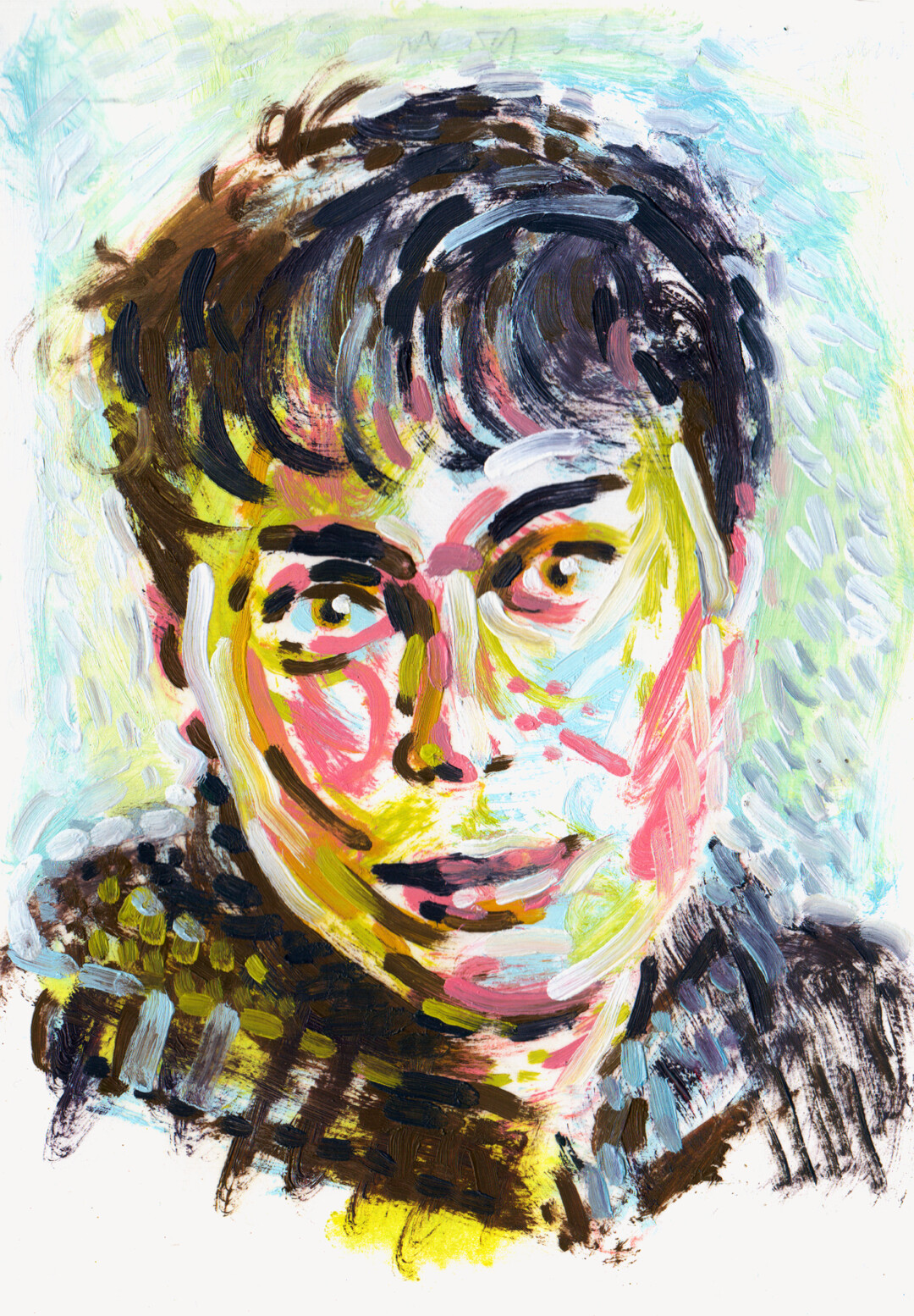 Oil on paper.<br>
7.6 x 5.3 in.<br><br>
<a href="https://portfolio.christianfrederiksen.com/product/head-study-14-2018/">Buy Original</a><br><br>