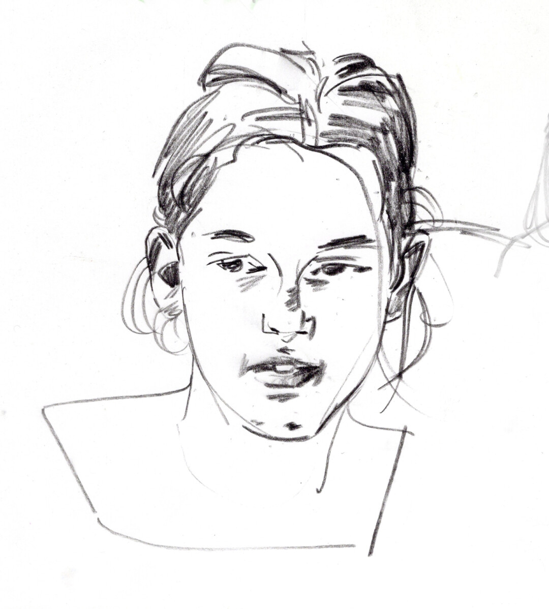 Charcoal on paper.<br>
7.4 x 6.8 in.<br><br>
<a href="https://portfolio.christianfrederiksen.com/product/head-study-2023025-2023/">Buy Original</a><br><br>