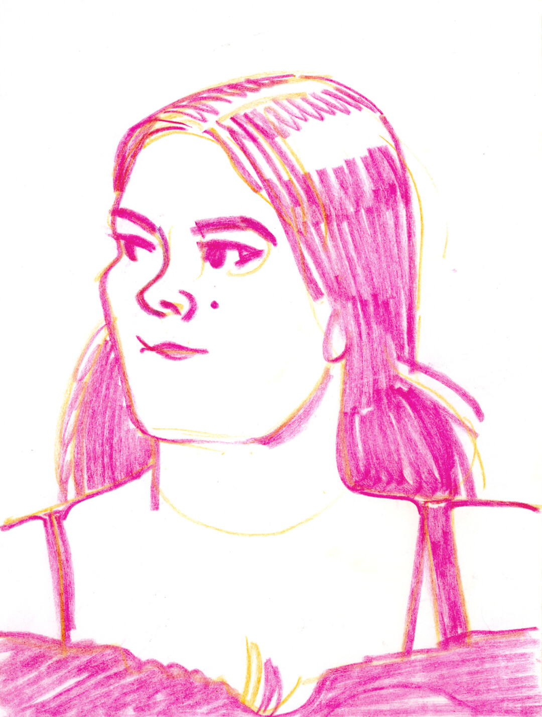 Chalk pastel on paper.<br>
7 x 5 in.<br><br>
<a href="https://portfolio.christianfrederiksen.com/product/head-sketch-2023034-2023/">Buy Original</a><br><br>