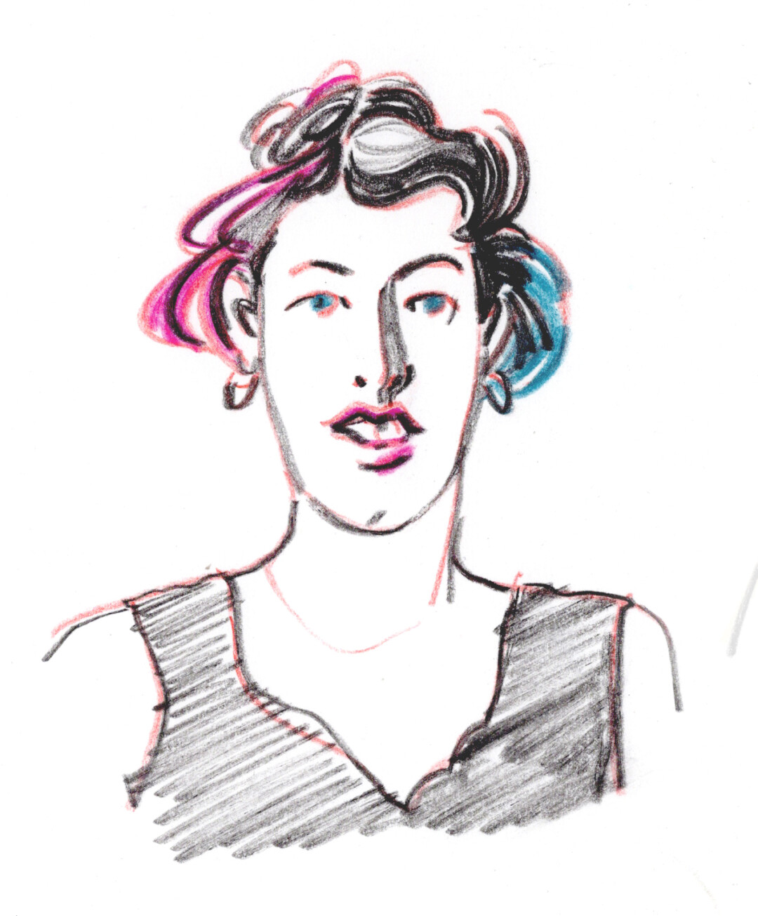 Chalk pastel and charcoal on paper.<br>
5.1 x 4.5 in.<br><br>
<a href="https://portfolio.christianfrederiksen.com/product/head-study-2023046-2023/">Buy Original</a><br><br>