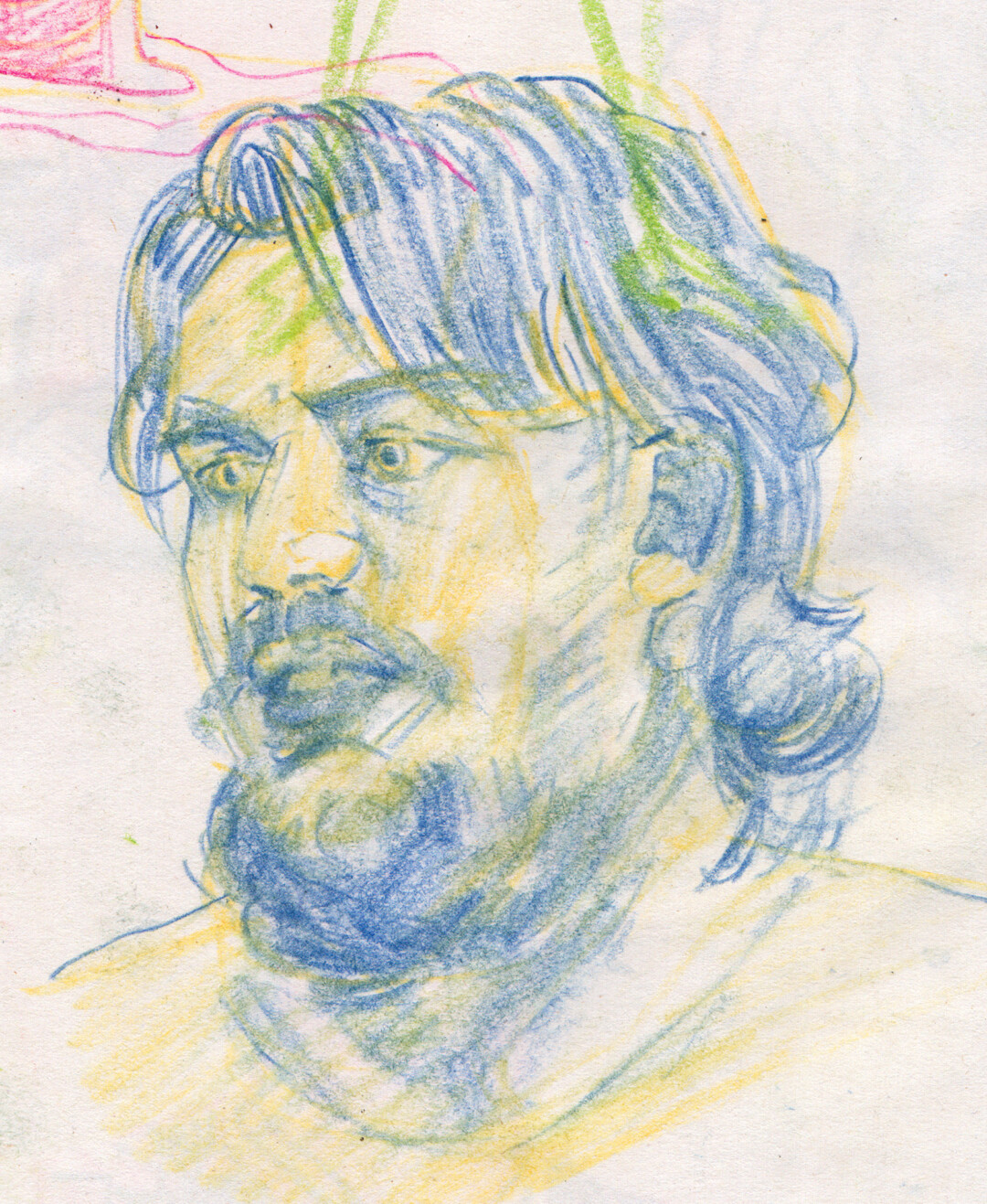 Chalk pastel on paper.<br>
7 x 5.7 in.<br><br>
<a href="https://portfolio.christianfrederiksen.com/product/head-sketch-42-2020/">Buy Original</a><br><br>